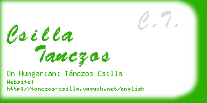 csilla tanczos business card